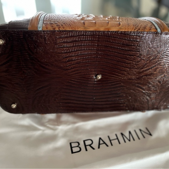 🦄 EUC (only carried twice!)Brahmin Joan Tote Toasted Almond Garrone N45 1154 - Picture 14 of 14